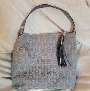 Michael Kors Gray and Silver shoulder purse